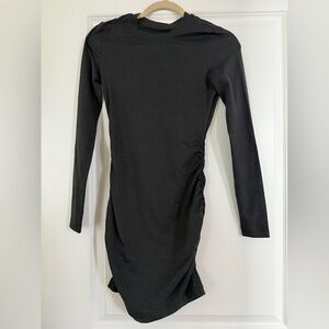 Vuori Heathered Black Long Sleeve cotton Dress